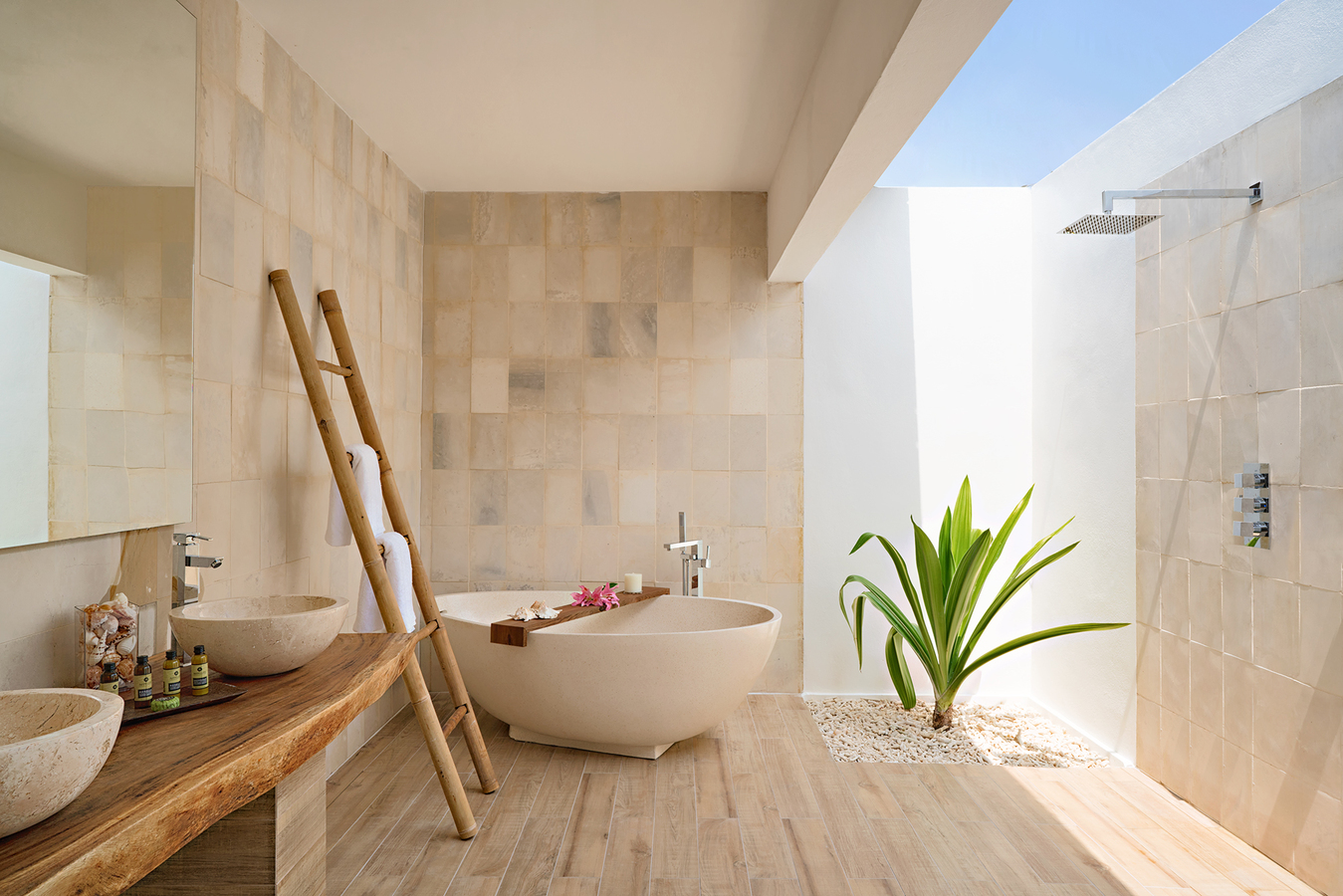 5. Kuredhivaru Resort and Spa - Beach Pool Villa bathroom