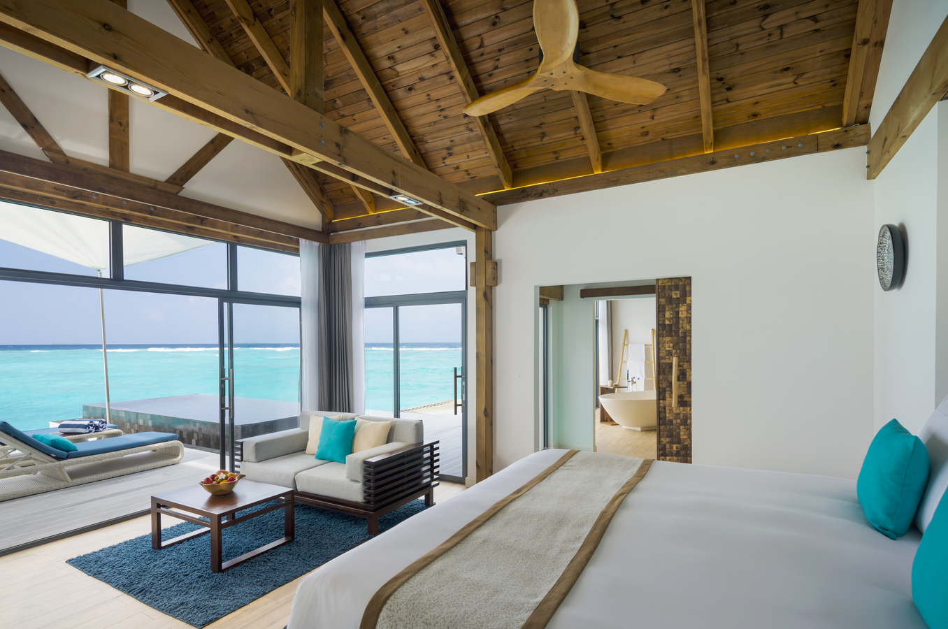7. Kuredhivaru Resort and Spa - Overwater Pool Villa bedroom view